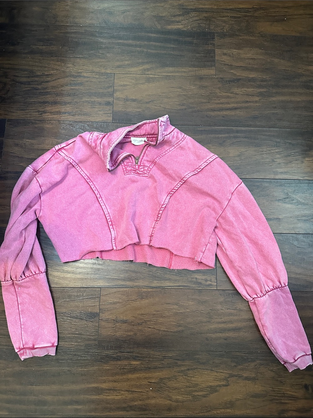 Urban Outfitters Cropped Pink Pullover Jacket